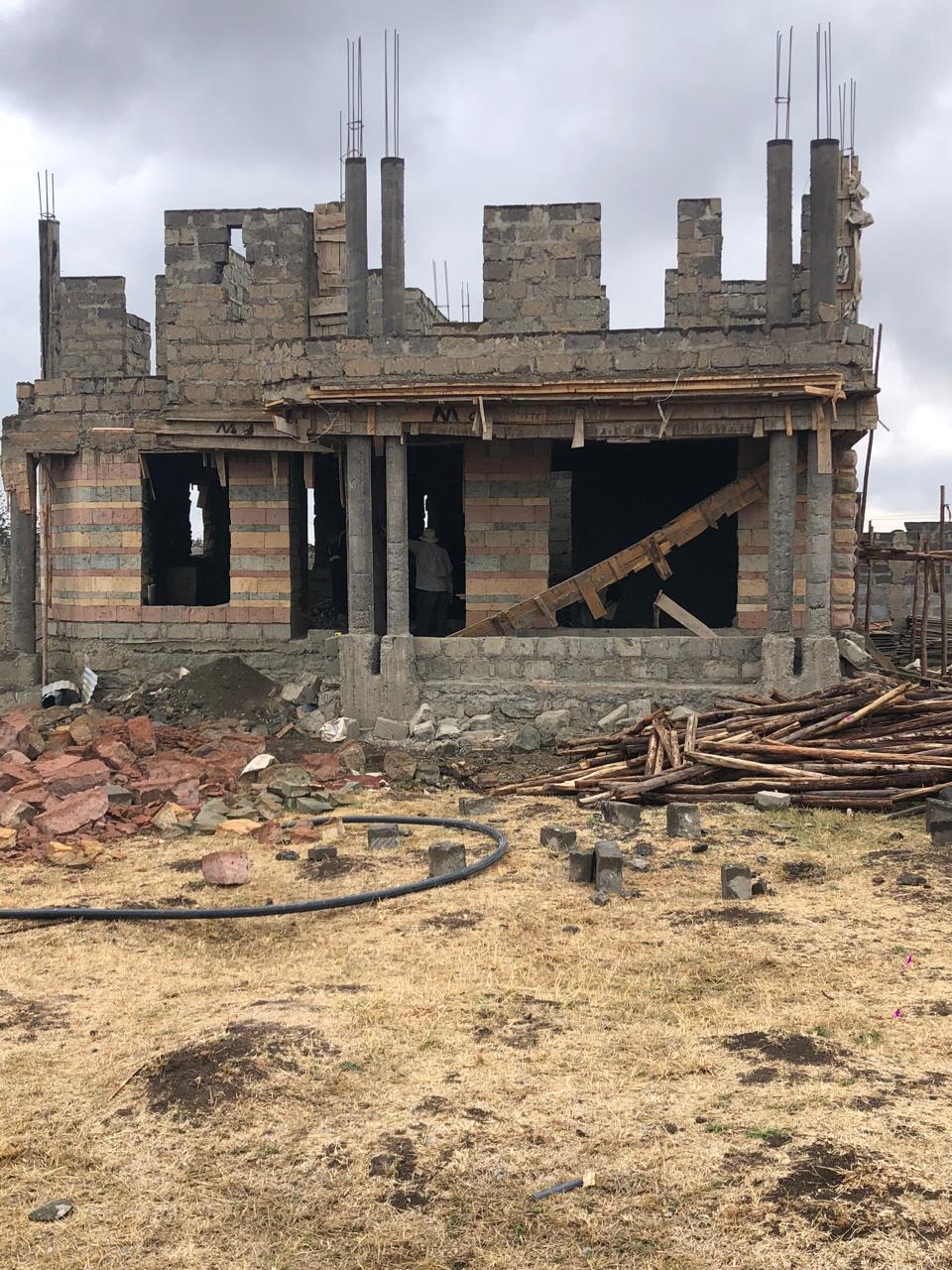 Odi Craft Builders residence at plastering and finishing stage